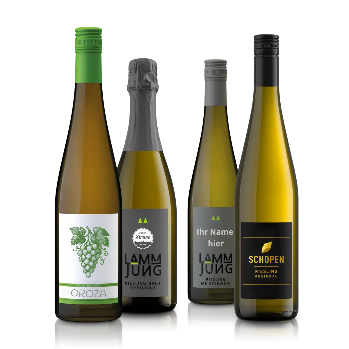 4 privat Label Weine Lamm jung