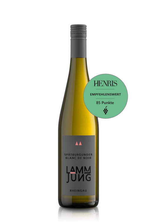 Spätburgunder Blanc de Noir feinherb Rheingau QbA Meisterwein 2024
SkU 213-2024

Auszeichnungen
85/100 Punkte HENRIS	